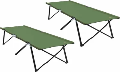 Immagine prodotto di Letto da campeggio pieghevole 2 pcs Verde 206 x 76 x 74 cm