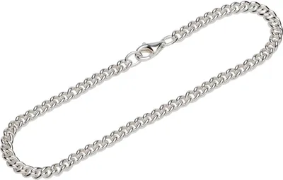 Produktbild von Armband 925 Sterling Silber 19cm Panzerkette rund Uni designer Armbandkette