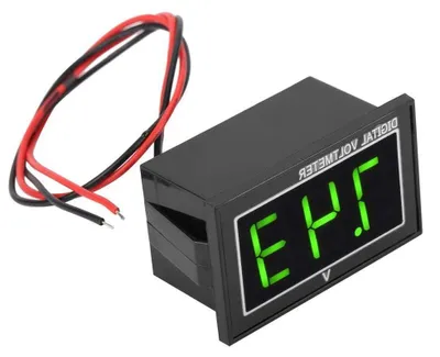 Productafbeelding van Digitale Voltmeter - Spanningsmeter DC - Accu Bewaken - Waterdicht Ontwerp - 056 inch display - Groen