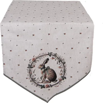 Produktbild von Clayre & Eef Tischläufer 50x160 cm Beige Baumwolle