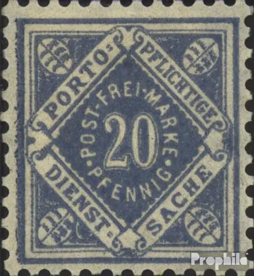 Produktbild von Briefmarken Württemberg 1906 Mi D116b  postfrisch Ziffern in Raute