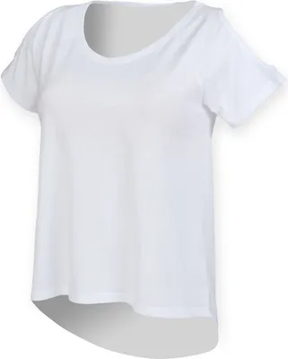 Produktbild von SF Women SK233 | Ladies Drop Tail Damen T-Shirt - Farbe: White - Größe: XS