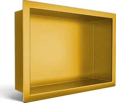 Produktbild von WALL-BOX ONE Gold - Półka wnękowa ze stali nierdzewnej, złoty szczotkowany, wodoszczelna 30x20x10 cm, Balneo