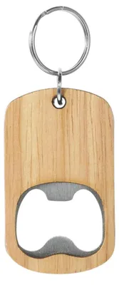 Flaschenöffner aus Edelstahl und Holz, 6,7 x 3,9 cm, Geschenkbox
