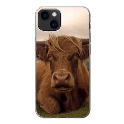 Produktbild von MuchoWow® Handyhülle Schutzhülle Hülle für iPhone 13 Schottischer Highlander - Tiere - Berg Silikon Softcase Handy Hülle - Karteninhaber