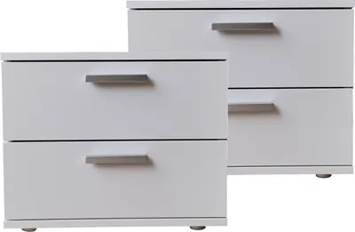 Produktbild von Nachtschrank 2er Set Weiß Nina