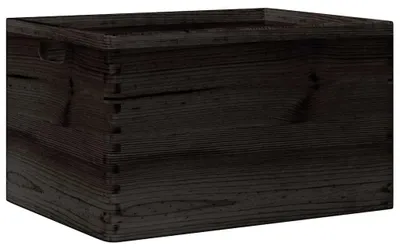 Immagine prodotto di vidaXL Scatola di legno con maniglie nera 40x30x23 cm in legno di pino massiccio