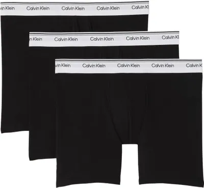 Produktbild von Calvin Klein Herren 3er Pack Boxershorts Briefs Balance mit Logobund, Schwarz (B