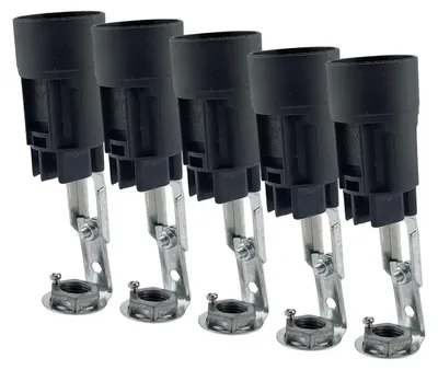 Productafbeelding van Set van 5 lampfittingen kaars Ø 24 mm voor kroonluchter Maria Theresia lengte verstelbaar 65-85 mm voor E14-fitting