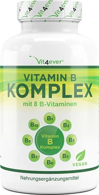 Productafbeelding van Vit4ever Vitamine B Complex: 8 B-vitaminen, 365 tabletten