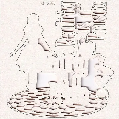 Produktbild von SCRAPINIEC Dekorpappe Die Cut Chipboard Dekoration Ornament, Wonderland 5386