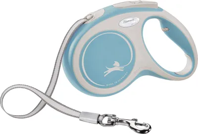 Productafbeelding van Flexi New Comfort M Tape, 5 meter, Pies, Ingebouwde kabel, Blauw, Wit, Lint, 25 kg, Monochroom