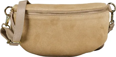 Produktbild von Hausfelder Manufaktur Gürteltasche / Umhängetasche Velours Beige onesize