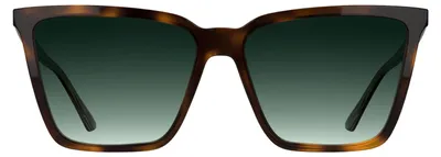 Zdjęcie produktu dla Okulary przeciwsłoneczne damskie Calvin Klein CK26506S - kolor Havana, zielone soczewki gradientowe