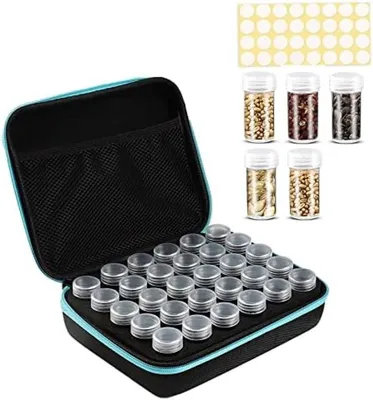 Produktbild von PromoHome® Saatgut-Organizer-Set – 30 Aufbewahrungsboxen mit Etiketten und Aufbewahrungstasche