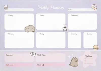 Obrázok produktu pre Pusheen - Týždenný plánovač z kolekcie Moments 54 strán A3