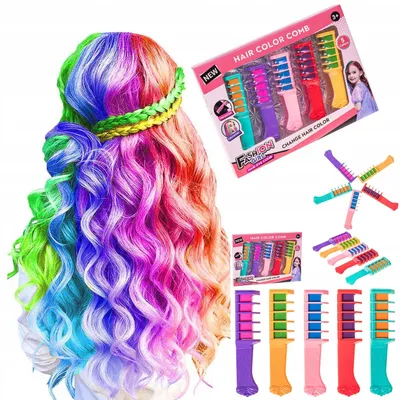 Produktbild von Haarfärbekreide, waschbar für Kinder, Strähnchen, Haarstyling