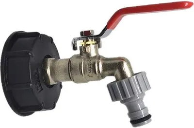 Produktbild von Wasserhahn-Adapter 1/2 Zoll, Doppelkopf, Messing, für Garten, Regenton