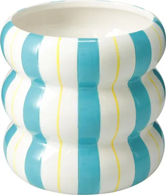 Produktbild von Keramik-Übertopf gestreift LINJE, 14 cm