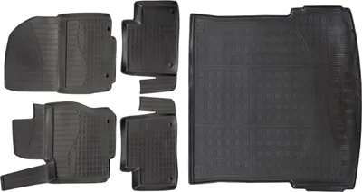 Image de 3D Tapis en caoutchouc pour Mercedes GL X166 / GLS X 166 2013-2019 et bac de coffre NORM