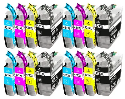 Produktbild von 16er Pack Druckerpatronen 421 421XL kompatibel mit Brother DCP-J1140 J1140DW