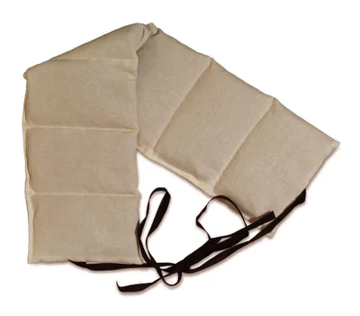 Produktbild von Kirschkernkissen 7-Kammer mit Band, 65x15 rohweiß. Wärmekissen Rücken, Körnerkissen