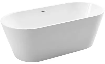 Zdjęcie produktu dla szkło ceramiczneO – Wolnostojąca wanna akrylowa Timea – biała z połyskiem – 169 x 80 cm