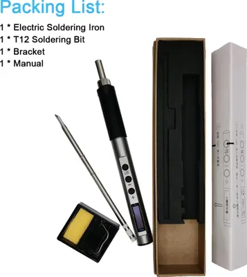 Image de Fer à souder électrique intelligent Station de soudage portable 65W Affichage OLED Boîtier métallique avec fonction de réglage de la température Interface Type-C