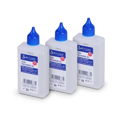 Produktbild von Feinmechaniköl 3x100ml – Universalöl harzfrei & geruchsneutral, Nähmaschinenöl für Schlösser, Scharniere, Fahrrad, Haushalt, Werkstatt & Pflegeöl