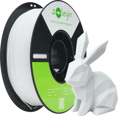 Produktbild von Creality Soleyin Ultra PLA 3D Druckfilament 1,75mm 1KG – Hochgeschwindigkeits-PLA für 3D-Druck, Weiß