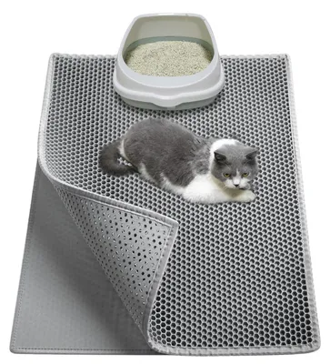 Image de Omgoods - Litière pour chat Garoopion - Grande (76 x 61 cm) - Tapis avec structure en nid d'abeille