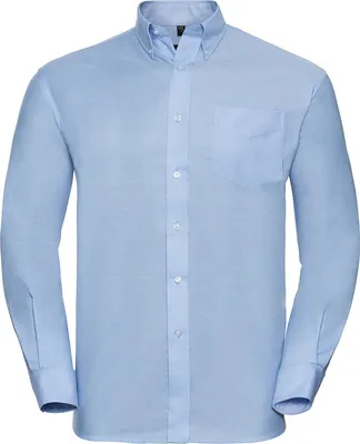 Image de Chemise Russell Oxford pour homme, manches longues, facile d'entretien BC1023 (43) (Bleu clair)
