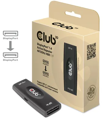 Image de Club3d CLUB3D DisplayPort 1.4 Active Repeater 4K120Hz HBR3 F/F