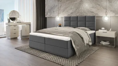 Obrázek produktu pro Kontinentální postel GIRA - 200x200, šedá