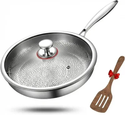 Image de Casserole en titane - Casserole avec couvercle - 26 cm - Noire - Revêtement antiadhésif - Résistante aux rayures - Multifonctionnelle - Surface martelée