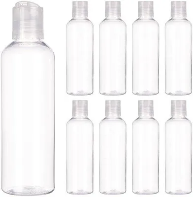 Zdjęcie produktu dla Pojemniki plastikowe, 200 ml - 8 sztuk - Przezroczyste - Wielokrotnego użytku - Bezpieczny plastik PET - Przenośne i szczelne - Butelki