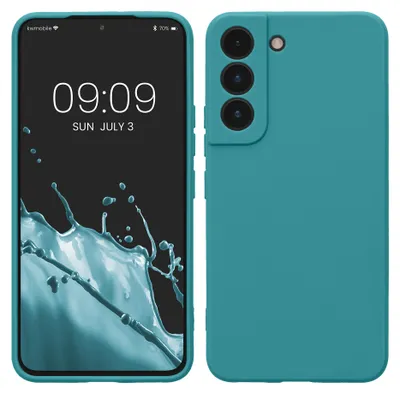 Produktbild von kwmobile Handyhülle für Samsung Galaxy S22 Hülle - weiches Handy Silikon Case - Schutzhülle Cover - Petrol matt