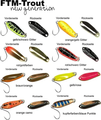 Produktbild von FTM Spoon Boogie Forellenblinker 1,6g - Blinker, Farbe:rot/goldfarben