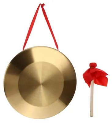 Zdjęcie produktu dla Solidchoice - Gong "Tam Tam", tradycyjny chiński instrument perkusyjny mosiężny