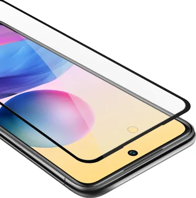 Produktbild von Cadorabo Panzerfolie für Xiaomi RedMi NOTE 10 5G / POCO M3 PRO 5G Schutzfolie in Schwarz Vollbild Folie Tempered Display