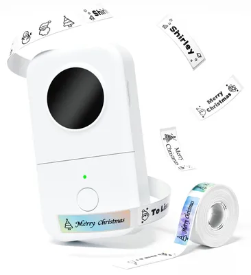 Immagine prodotto di Stampante per etichette Bluetooth - Stampante termica portatile - Bluetooth - Compatibile con iOS e Android - Mini etichettatrice per casa, cucina, scuola e ufficio