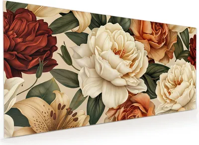 Produktbild von Küchenrückwand Spritzschutz Glas mit Motiv Blumenpracht 40 x 40 cm