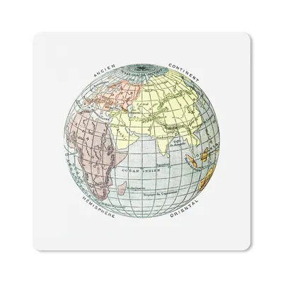 Produktbild von MuchoWow® Mauspad Mousepad Retro - Globus - Weltkarte 20x20 cm - Mousepads - Maus Mat - Pad - Mausunterlage - Desk Mat - Bureauartikeln