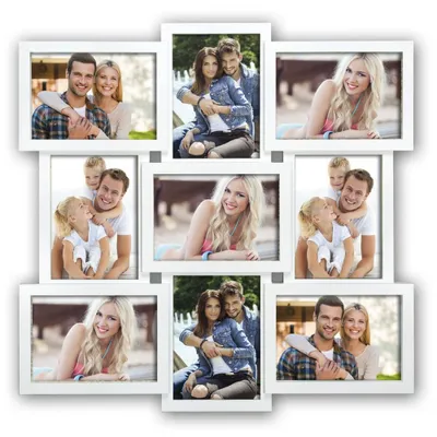 Image de Cadre photo plastique Collage blanc pour 13x18 cm