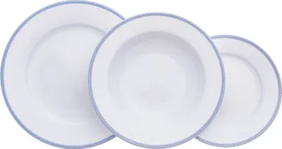 Image de Ensemble d'assiettes, porcelaine de Carlsbad Thun, dentelle opale, 18 pièces