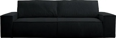 Produktbild von Schlafsofa 4-Sitzer - Cord - Schwarz - AMELIA