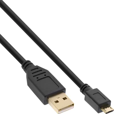 Zdjęcie produktu dla InLine 31730P, 3 m, USB A, Micro-USB B, Męska/Męska, Czarny