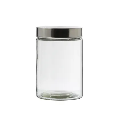 Produktbild von Vorratsdose M - Glas mit Edelstahldeckel - 1,25 Liter - D: 11cm -  H: 17cm