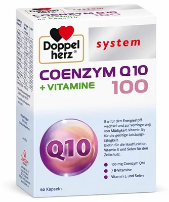Produktbild von DOPPELHERZ Coenzym Q10 100+Vitamine system Kapseln 60St PZN 13754189