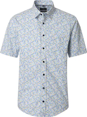 Produktbild von CASAMODA Herren Freizeithemd Kurzarm Kent Casual Gelb Muster L
